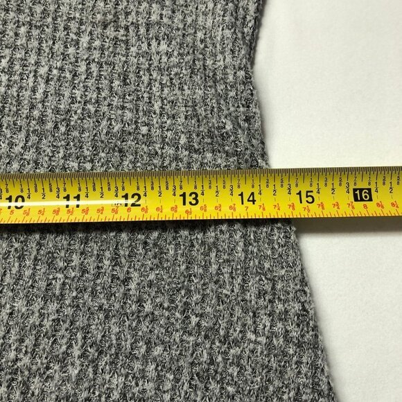 Nwot Monteau Fitted Long Sleeve Knit V Neck Midi Dress Heather Grey Size Med - Picture 6 of 10